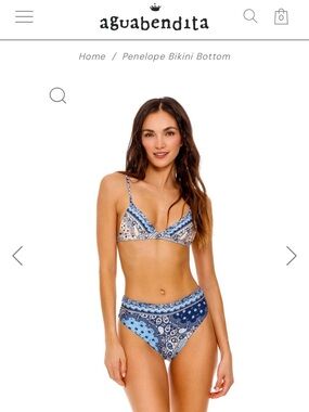 Agua Bendita Penelope Paisley Bikini in Blue Mix
